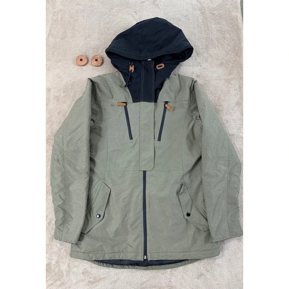 Body Glove Snow Technology‎ Hooded parka Jacket Mens M Olive Black Insulated EUC